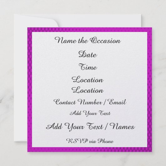 Pop Art Celebration Einladung (Rückseite)