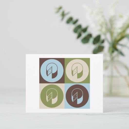 Pop Art Cheese Postkarte (Stehend Vorderseite)