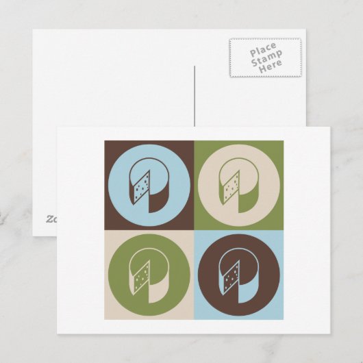 Pop Art Cheese Postkarte (Vorne/Hinten)