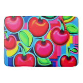 Pop Art Cherry Burst Badematte (Vorderseite)