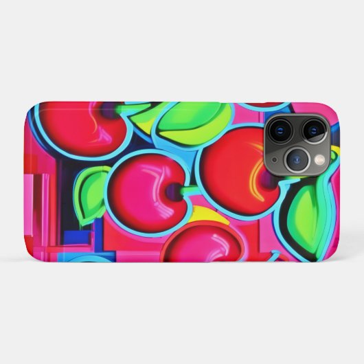 Pop Art Cherry Burst Case-Mate iPhone Hülle (Rückseite (Horizontal))