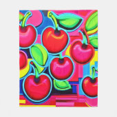 Pop Art Cherry Burst Fleecedecke (Vorderseite)