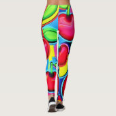 Pop Art Cherry Burst Leggings (Rückseite)