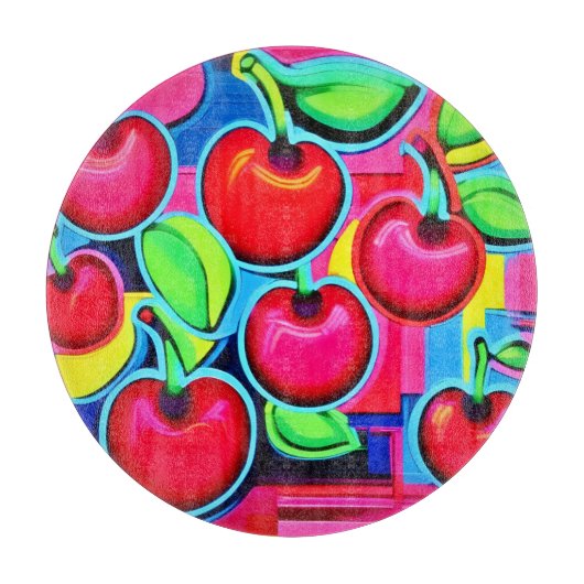 Pop Art Cherry Burst Schneidebrett (Vorderseite)