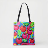 Pop Art Cherry Burst Tasche (Vorderseite)