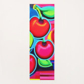 Pop Art Cherry Burst Yogamatte (Vorderseite)