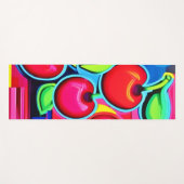 Pop Art Cherry Burst Yogamatte (Vorderseite (Horizontal))