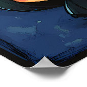 Pop Art Chibi Hext Niedliche Halloween Mauer Kunst Poster (Ecke)