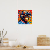 POP-ART CHIMP 6 POSTER (Küche)