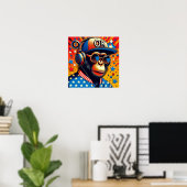 POP-ART CHIMP 6 POSTER (Heimbüro)