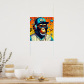 POP-ART CHIMP 8 POSTER (Küche)