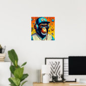POP-ART CHIMP 8 POSTER (Heimbüro)