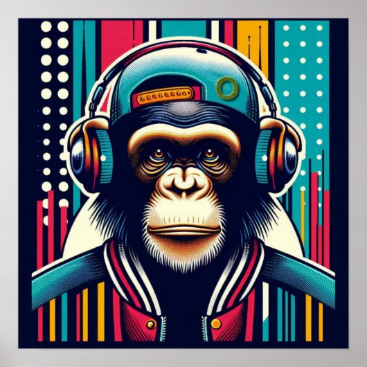 POP ART CHIMPANZEE 2 POSTER (Vorne)