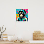 POP-ART CHIMPANZEE 4 POSTER (Küche)