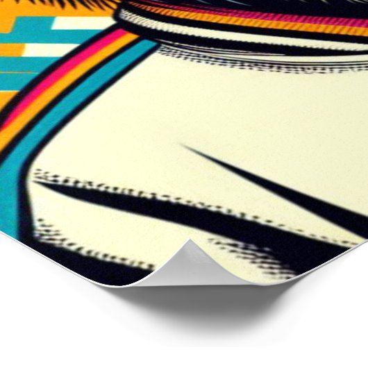 POP ART CHIMPANZEE POSTER (Ecke)