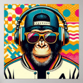 POP ART CHIMPANZEE POSTER (Vorne)