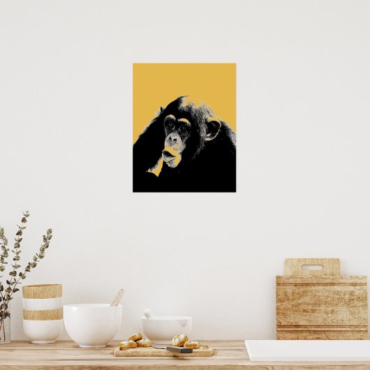 Pop Art Chimpanzee Poster (Küche)