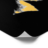 Pop Art Chimpanzee Poster (Ecke)