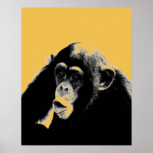 Pop Art Chimpanzee Poster (Vorne)