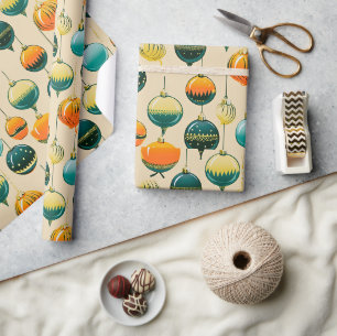 Pop Art Christmas Baubles Wrapping Paper Geschenkpapier