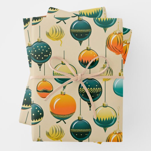 Pop Art Christmas Baubles Wrapping Paper Geschenkpapier Set (Beispiel)
