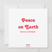 Pop Art Christmas PEACE Feiertagskarte (Rückseite)