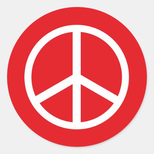 Pop Art Christmas PEACE Runder Aufkleber (Vorderseite)