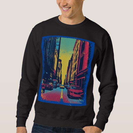 Pop Art City Vibes T-Shirt Sweatshirt (Vorderseite)