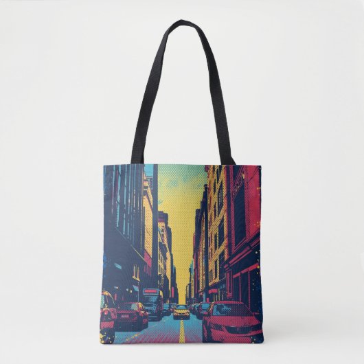 Pop Art City Vibes Tote Tasche (Vorderseite)