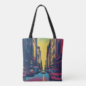 Pop Art City Vibes Tote Tasche (Rückseite)