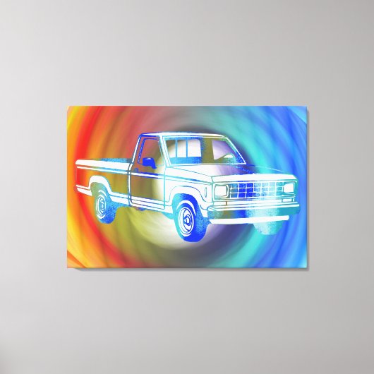 Pop Art Classic Car Leinwanddruck (Vorderseite)