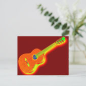 Pop Art Classic Guitar Postkarte (Stehend Vorderseite)