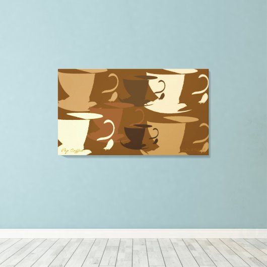 Pop Art Coffee on Leinwand (Insitu (Holzboden))