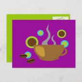 Pop Art Coffee Postkarte (Vorne/Hinten)