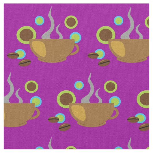 Pop Art Coffee Stoff (Nahaufnahme)