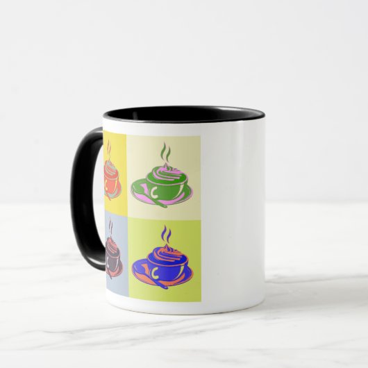 Pop Art Coffee Tasse (Vorderseite Links)