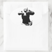 Pop Art Collection Ovaler Aufkleber (Tasche)