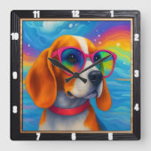 Pop Art Collection Quadratische Wanduhr (Vorderseite)