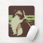 Pop Art Collie Dog Mousepad (Mit Mouse)
