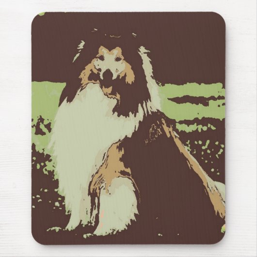 Pop Art Collie Dog Mousepad (Vorne)