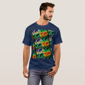 Pop Art Color World Maps T-Shirt (Vorne ganz)