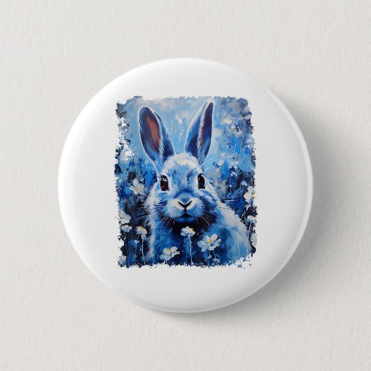 Pop Art Colorado Bunny Rabbit Button (Vorderseite)