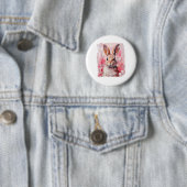 Pop Art Colorado Kaninchen Pink Button (Beispiel)