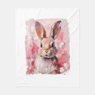 Pop Art Colorado Kaninchen Pink Fleecedecke