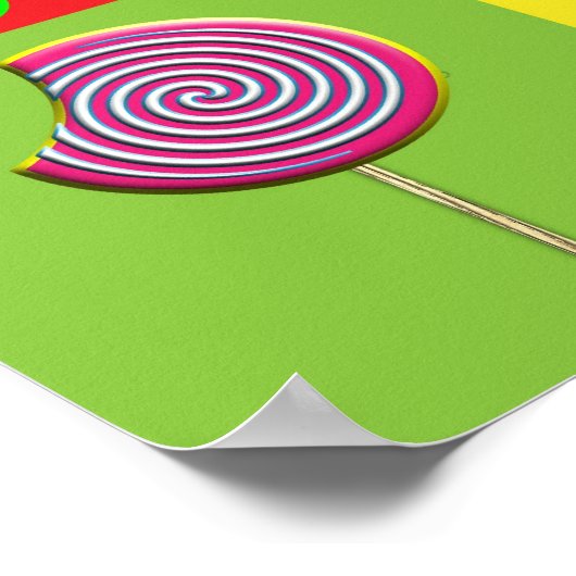 Pop Art Colorful Candy Poster (Ecke)