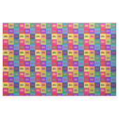Pop Art Colorful Crazy Pattern Stoff (Fat Quarter (45,7 x 55,9 cm))