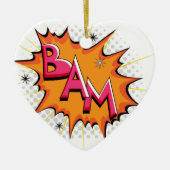 Pop Art Comic Bam! Keramik Ornament (Vorne)