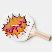 Pop Art Comic Bam! Tischtennis Schläger (Seitenansicht)