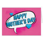 Pop Art Comic Blase Muttertag (Vorderseite (Horizontal))