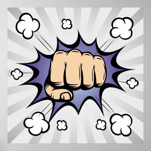 Pop Art Comic Blasen Design. Vintage Darstellung Poster (Vorne)